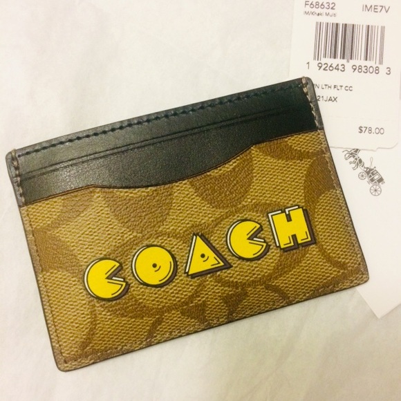 Coach Signature Canvas Card Case - Picture 2 of 5